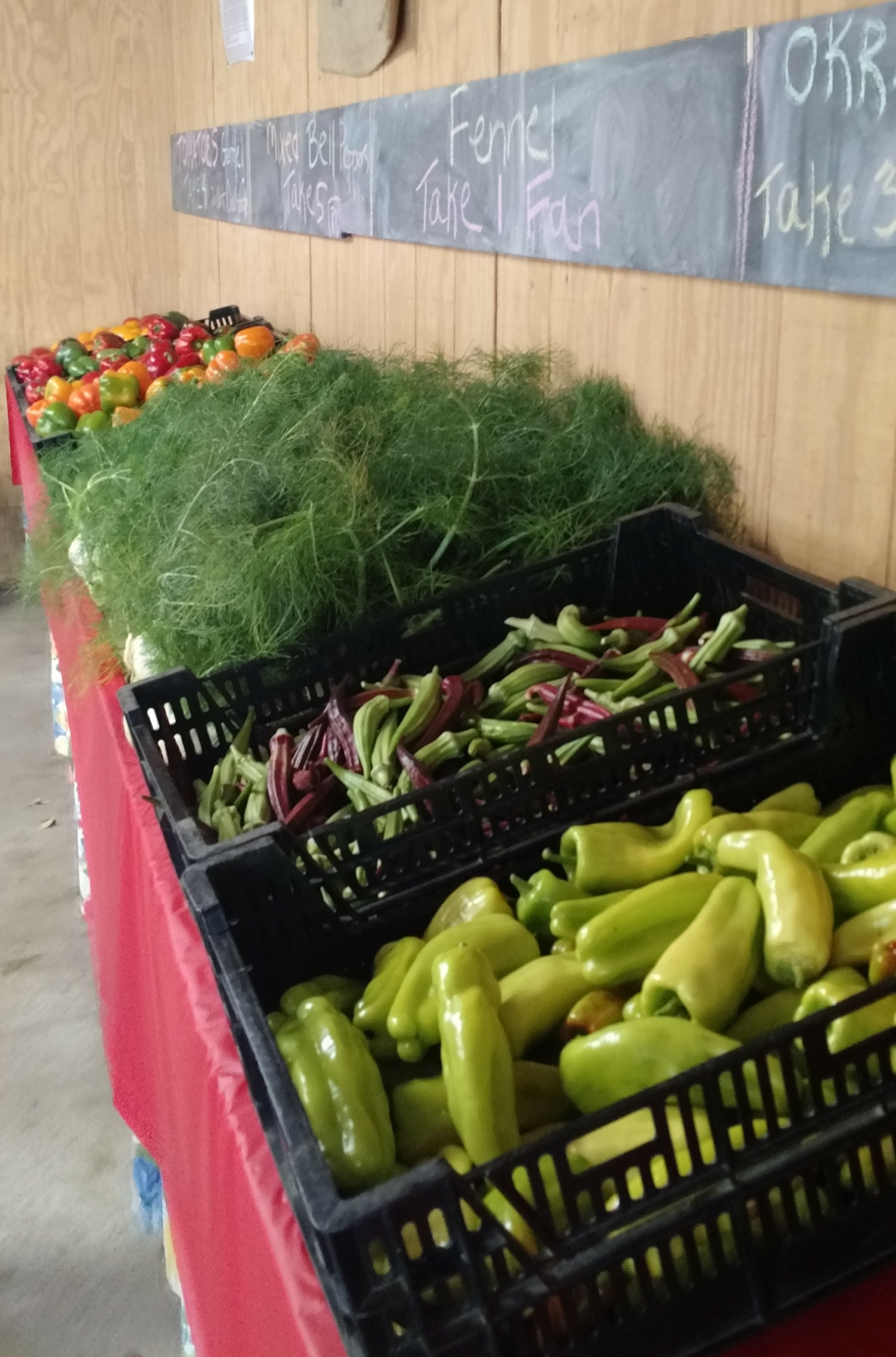 Some of the veggies offered